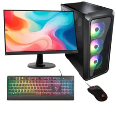 GENERICO - Pc Gamer Ryzen 5 5500 + Rx 580 + Monitor 24 + Bluetooth/wifi