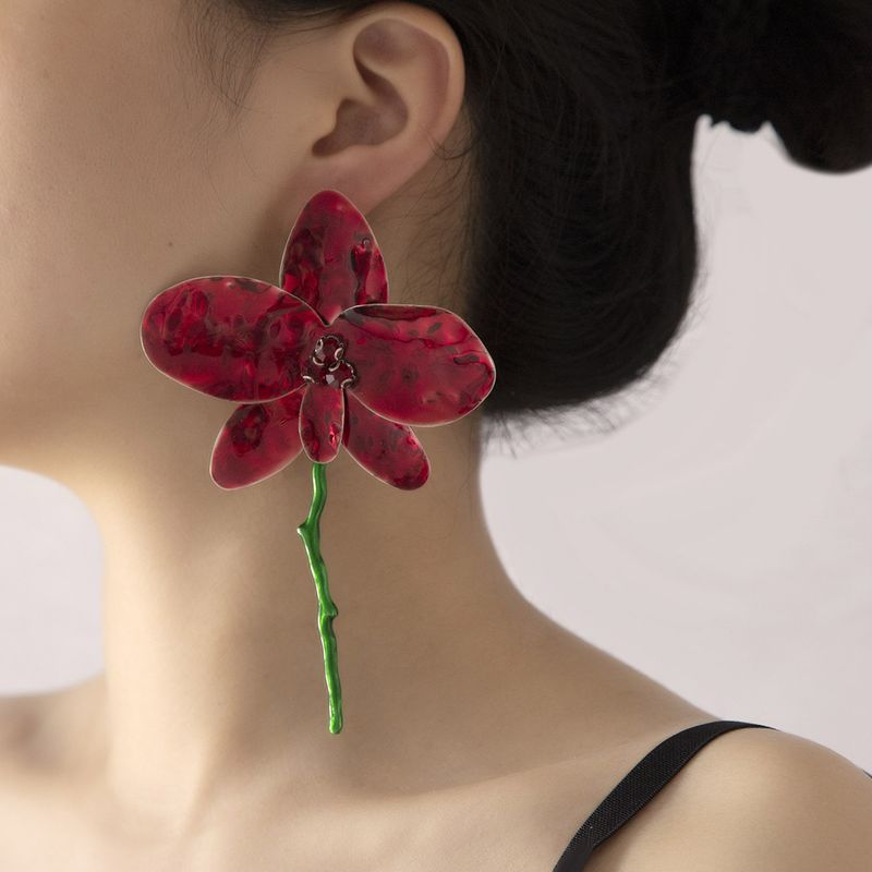 TIOZONEY - Pendientes colgantes de flores grandes