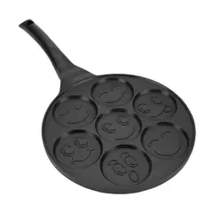 TATEE - Sartén antiadherente Sartén 27 cm cacerola sartén de hierro Negro