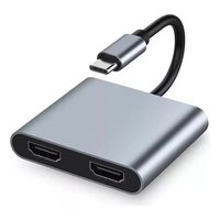 Adaptador Hub Tipo C 4 En 1, Splitter Hdmi Dual 4k,usb A Y C