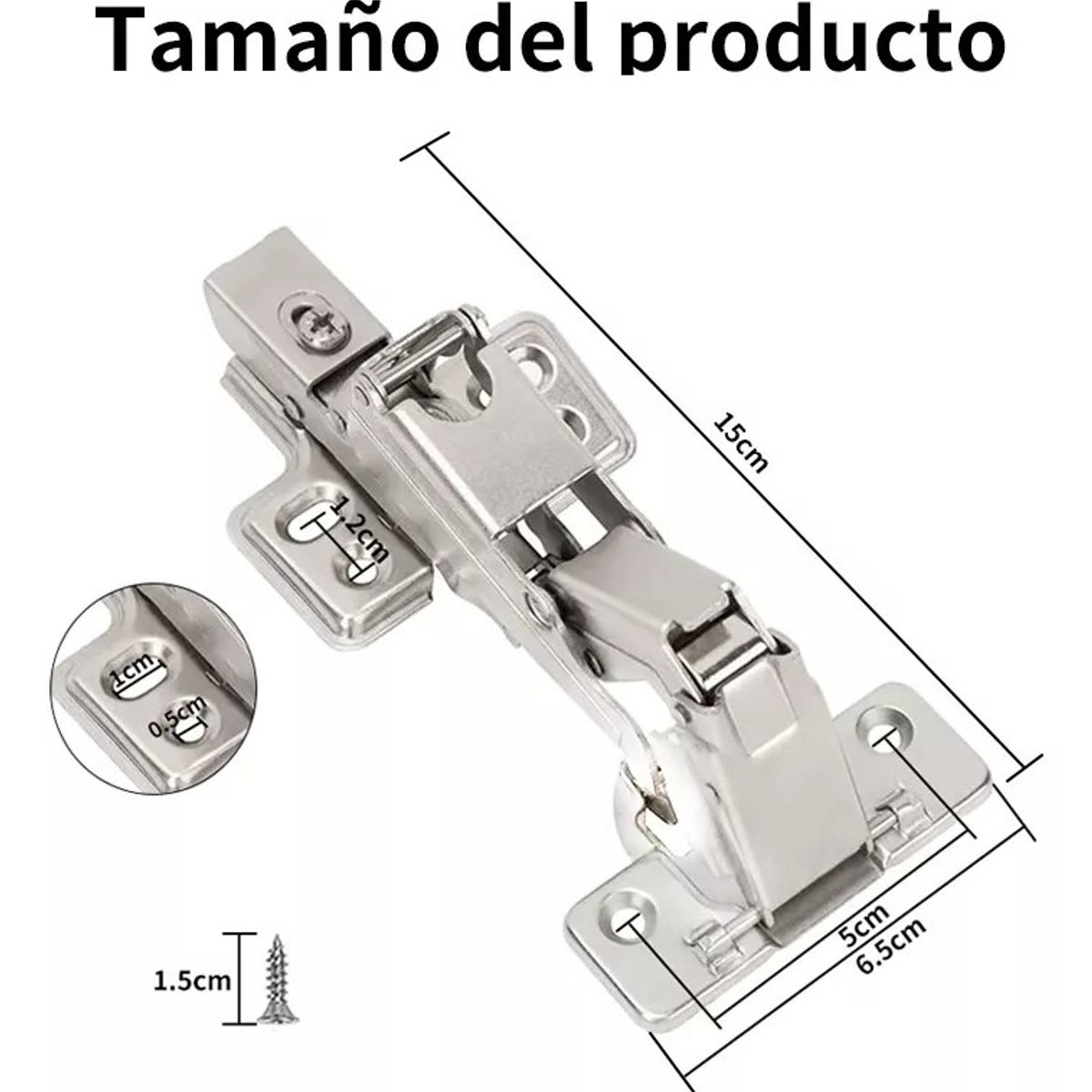 KUANGYE - Bisagra Recta 165° Cierre Suavegran Ángulo Para Armario 6un