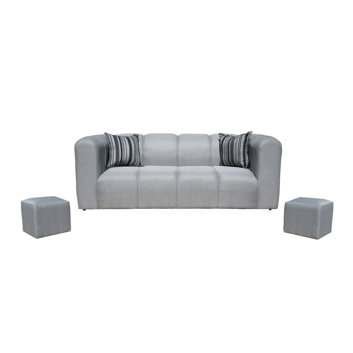 ALMORE - Sofa Alejandra Pouf Gris