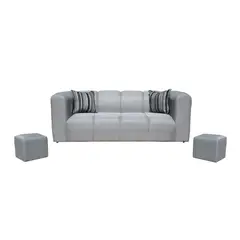 ALMORE - Sofa Alejandra Pouf Gris