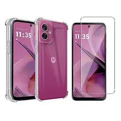 GENERICO - Carcasa Antishock Transparente Para Moto G55 5g + Lamina Completa