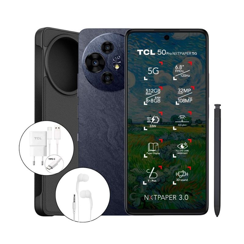 TCL - Smartphone TCL 50 PRO NXTPAPER 5G 512GB + Lápiz
