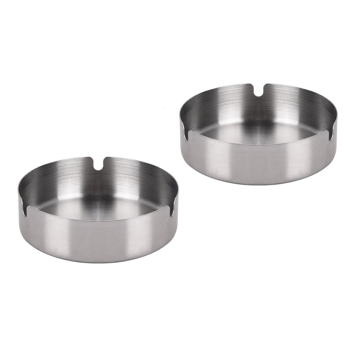 GENERICO - 2 Pcs Ceniceros De Acero Inoxidable Para Oficina Hotel Hogra