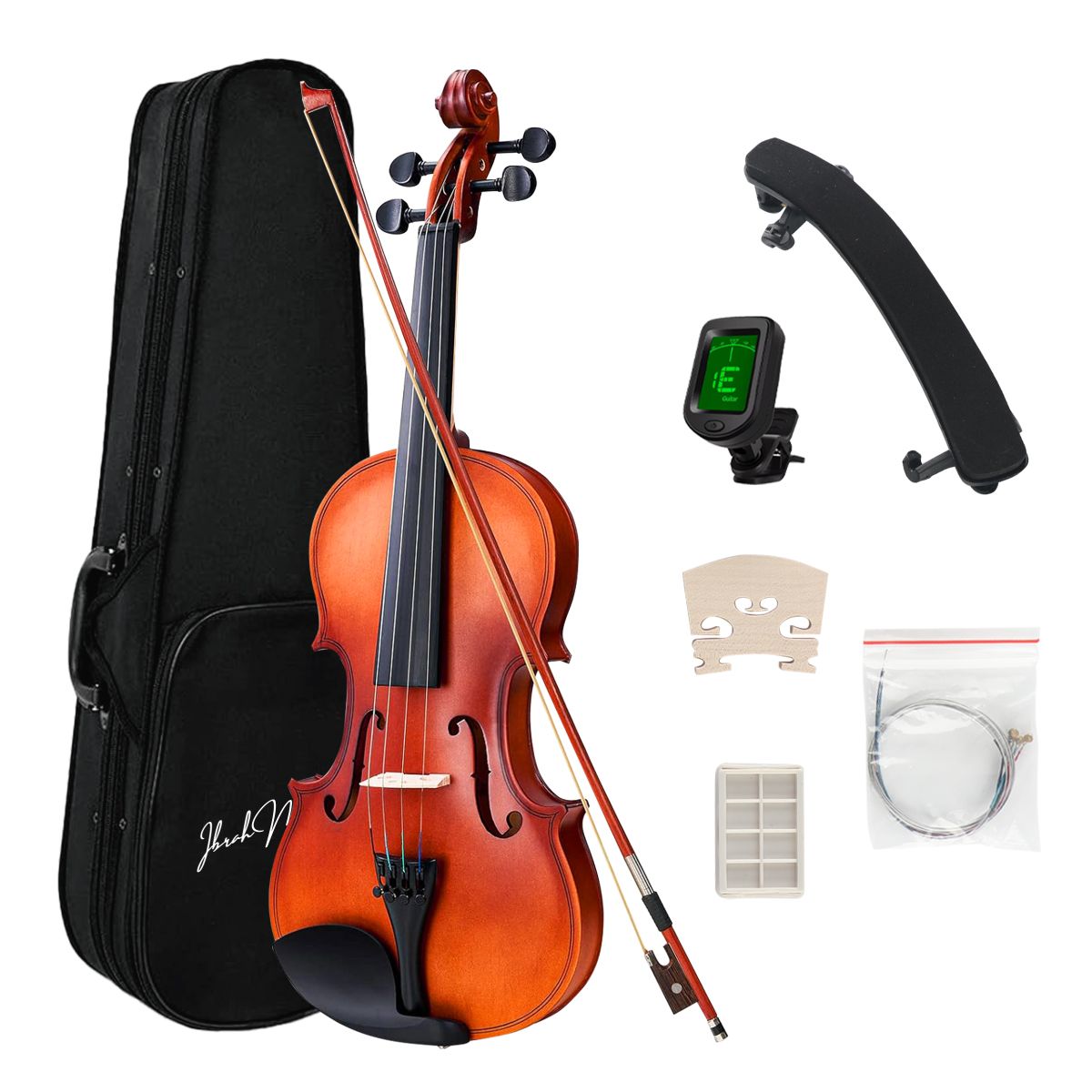 IBRAH - Violin 4/4 Acustico Ibrah Music Estuche y Arco + Accesorios