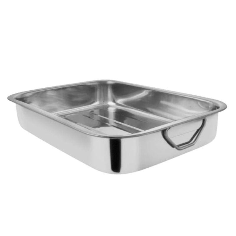 GENERICO - Fuente Rectangular con Azas Acero Inoxidable 35cm