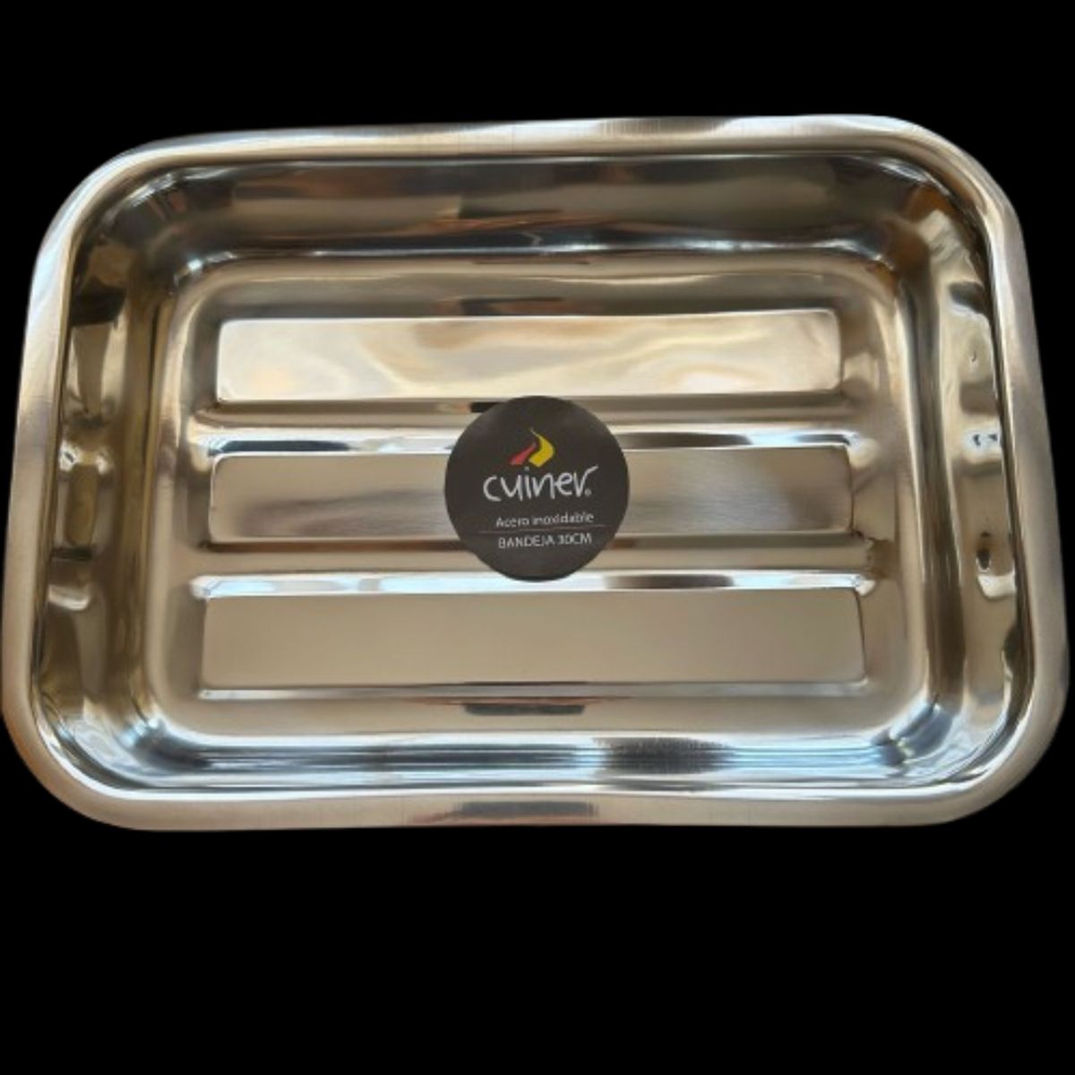 GENERICO - Fuente Rectangular Con Azas Acero Inoxidable Cuiner 35cm