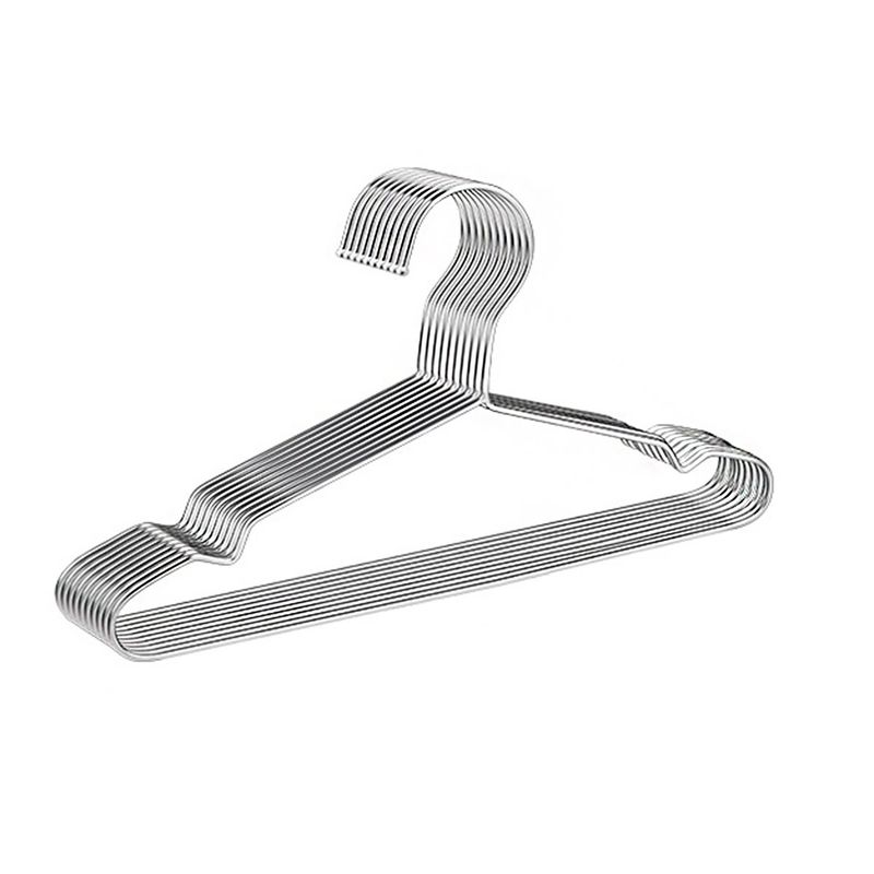 GENERICO - 10 Perchas 42cm Ganchos Para Ropa De Acero Inoxidable