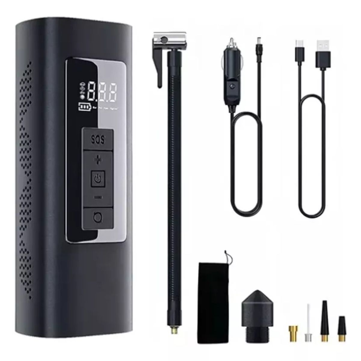 MUNDO MAGIA - Compresor De Aire Portatil A Batería Inflador Neumaticos Gr