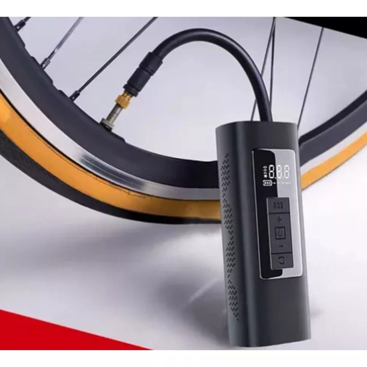 MUNDO MAGIA - Compresor De Aire Portatil A Batería Inflador Neumaticos Gr