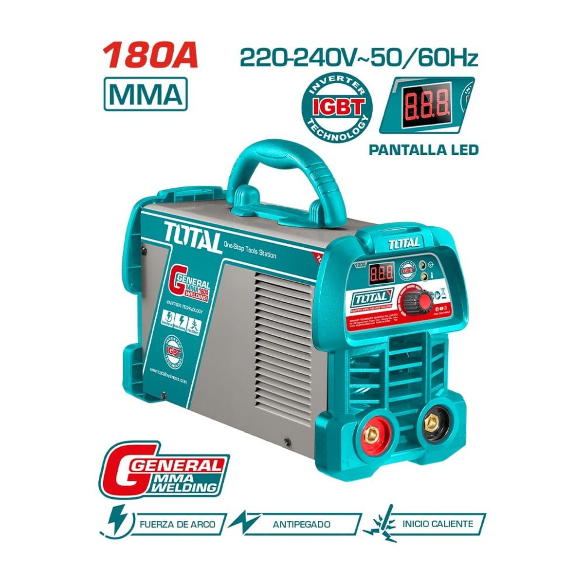 TOTAL TOOLS - Soldadora inverter MMA 180 amp TOTAL