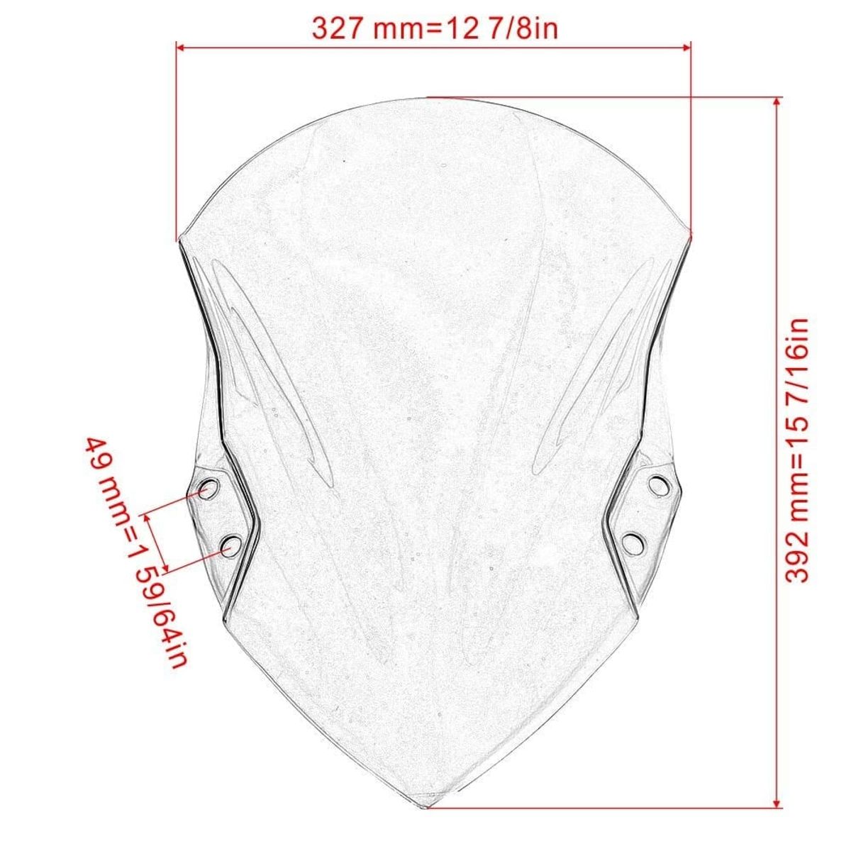 GENERICO - Parabrisas Moto Kawasaki Ninja 400