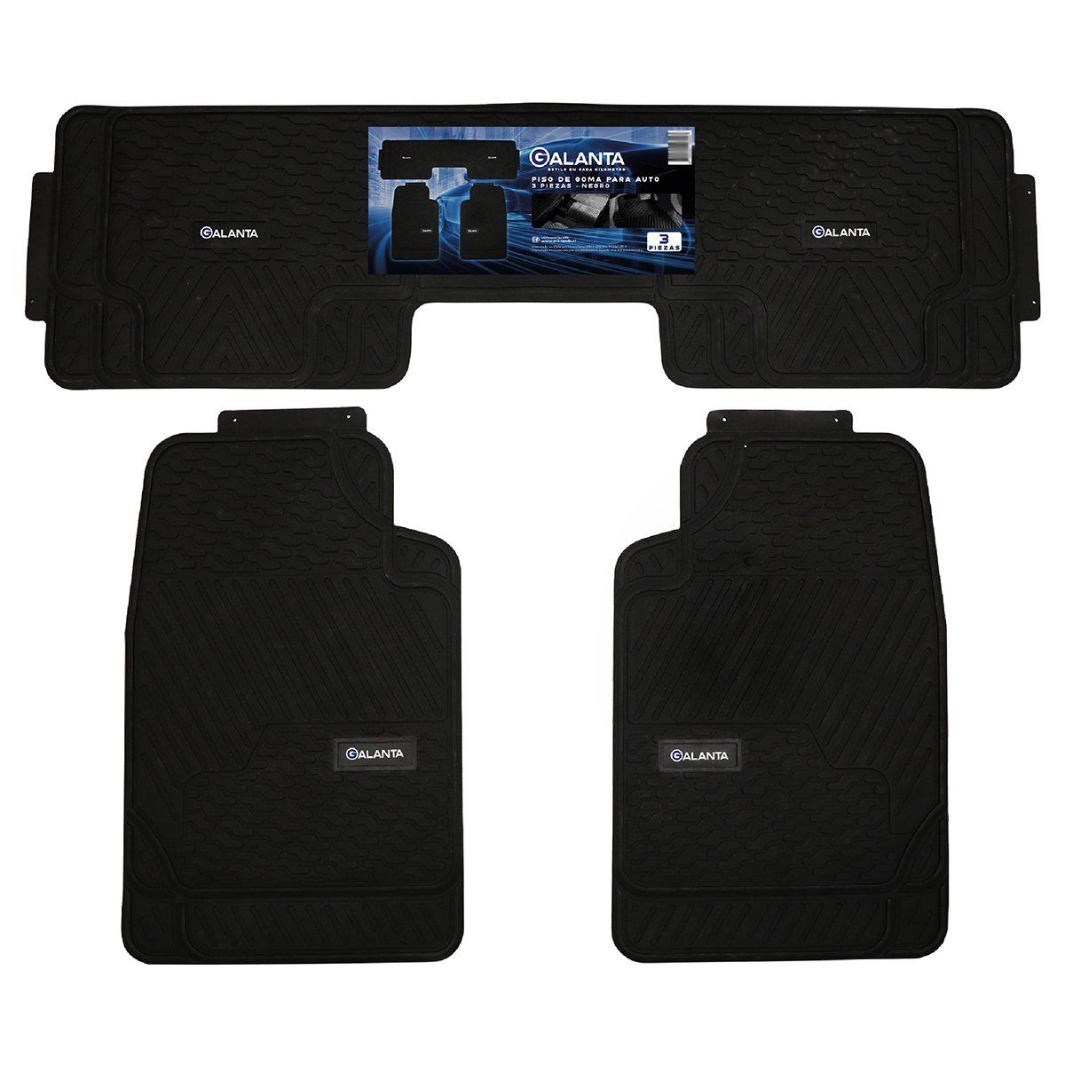 GALANTA - Piso de Goma Auto Suv 3 Alfombra Galanta Universal Ajustable