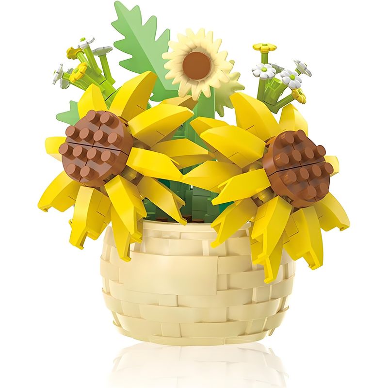 AZULAMAR - Bloques De Cesta De Flores Bonsai Planta Regalo Juguete