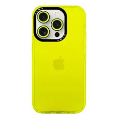 GENERICO - Carcasa Neon Con Lentes Para iPhone 14 Pro Max Amarillo