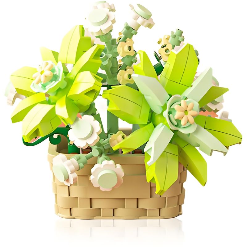 AZULAMAR - Bloques De Cesta De Flores Bonsai Planta Regalo Juguete