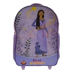 WISH - Mochila Escolar Con Ruedas Para Niñas Asha Disney