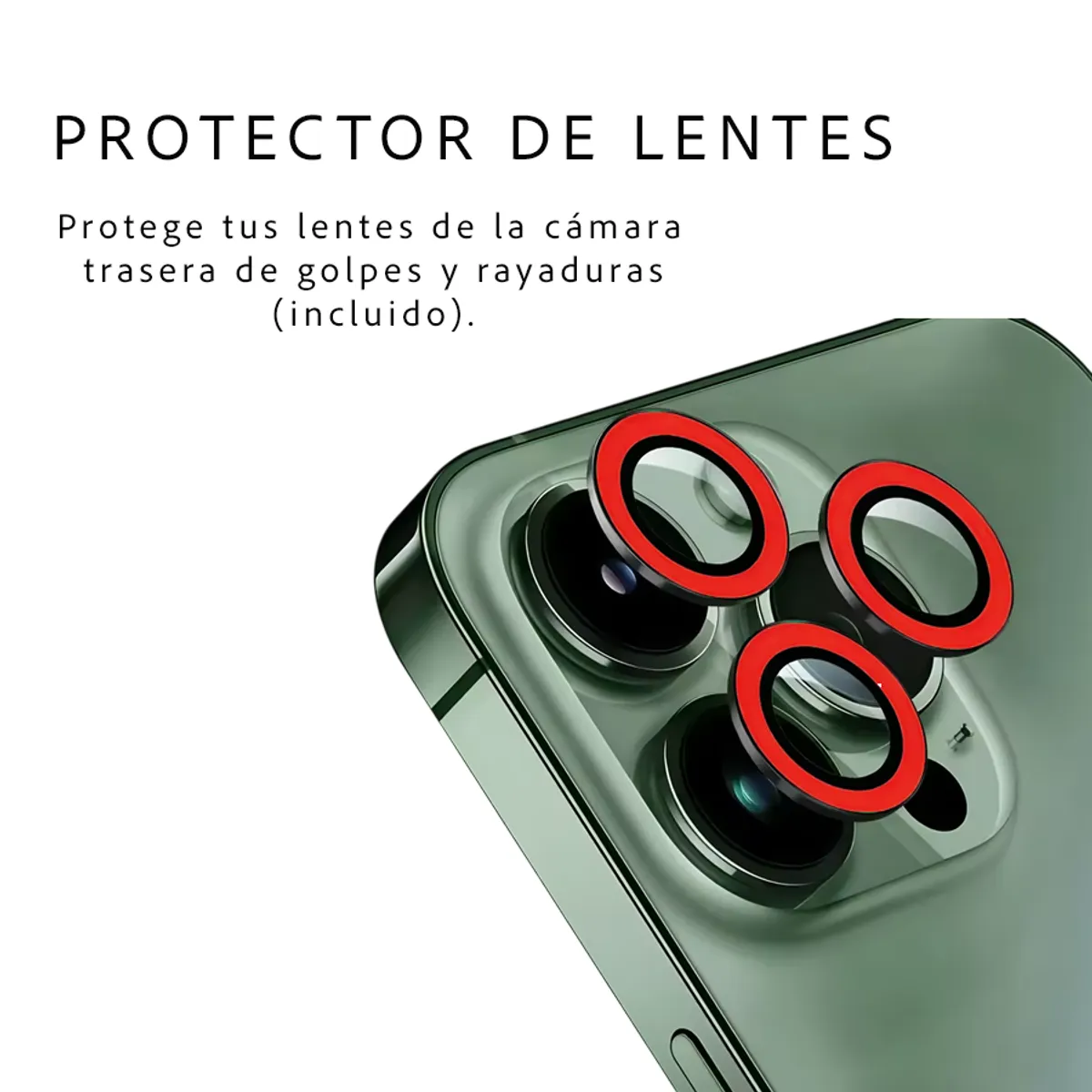 GENERICO - Carcasa Neon Con Lentes Para iPhone 14 Pro Rojo