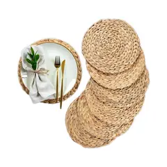 GENERICO - Pack 6 Individuales Trenzado Redondo De 38cm