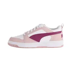 PUMA - Zapatilla Rebound v6 Low Joven Blancas/Moradas/Rosadas