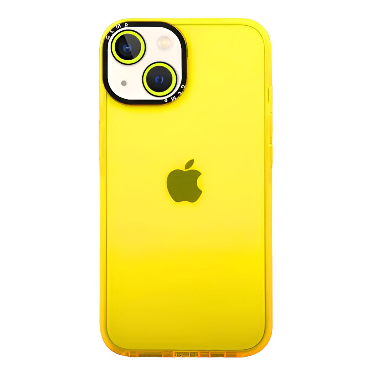 GENERICO - Carcasa Neon Con Lentes Para iPhone 14 / Amarillo