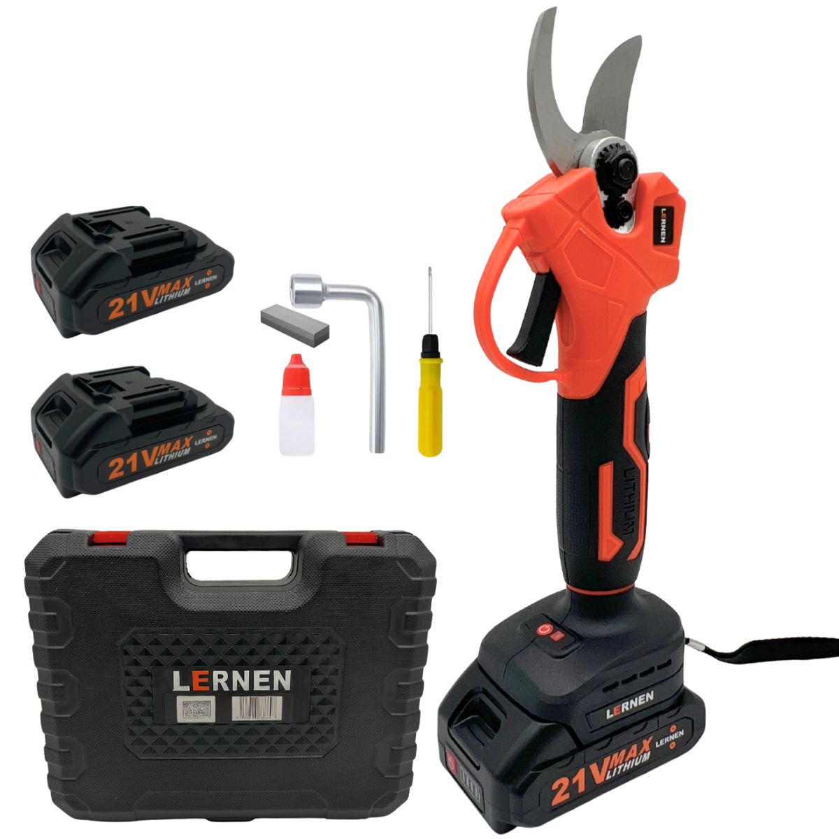 LERNEN - Tijera Podadora Inalámbrica Lernen con 2 baterías y maletín