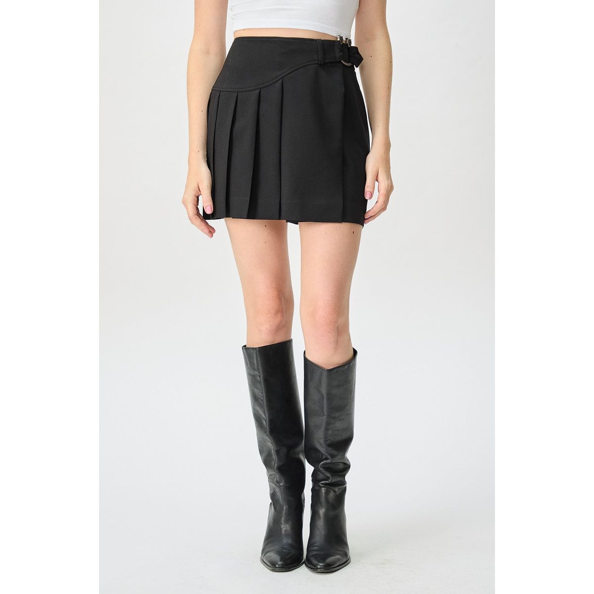 IO - Falda Corta Negro Mujer Io
