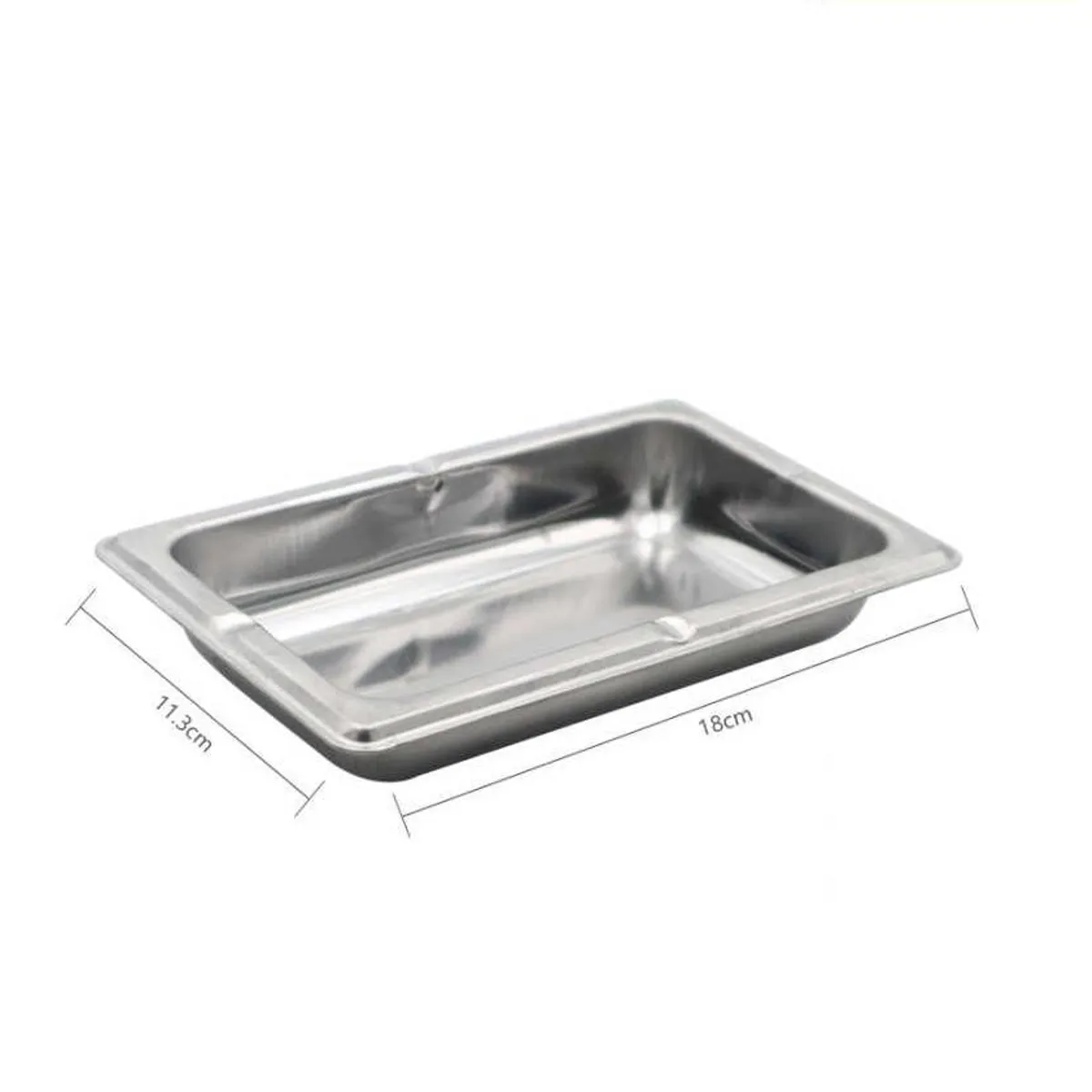 GENERICO - Cenicero Cuadrado Gris