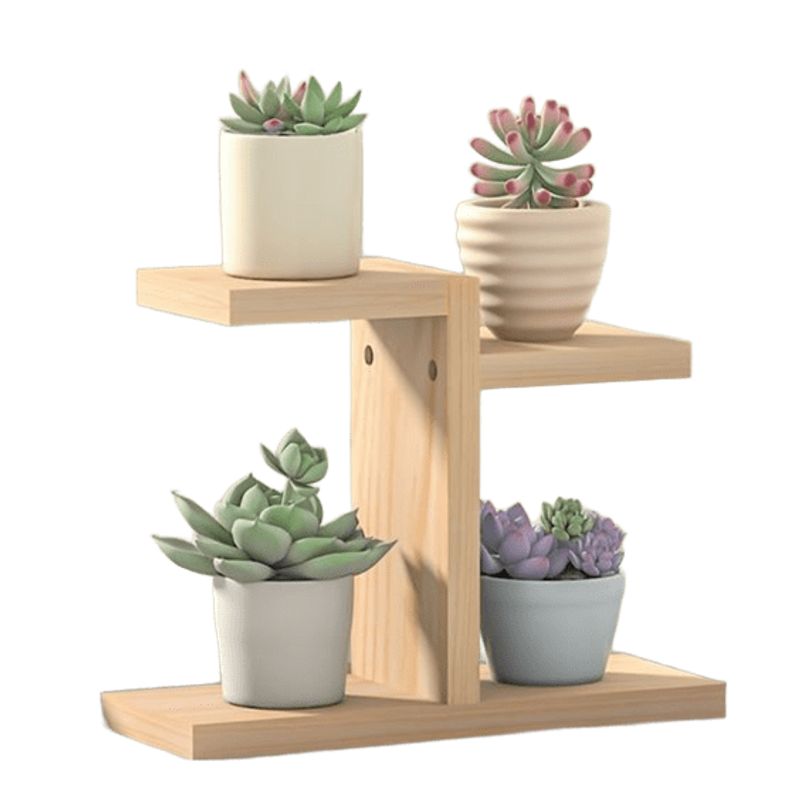 GENERICO - Soporte De Plantas De Decoración Madera Rustica