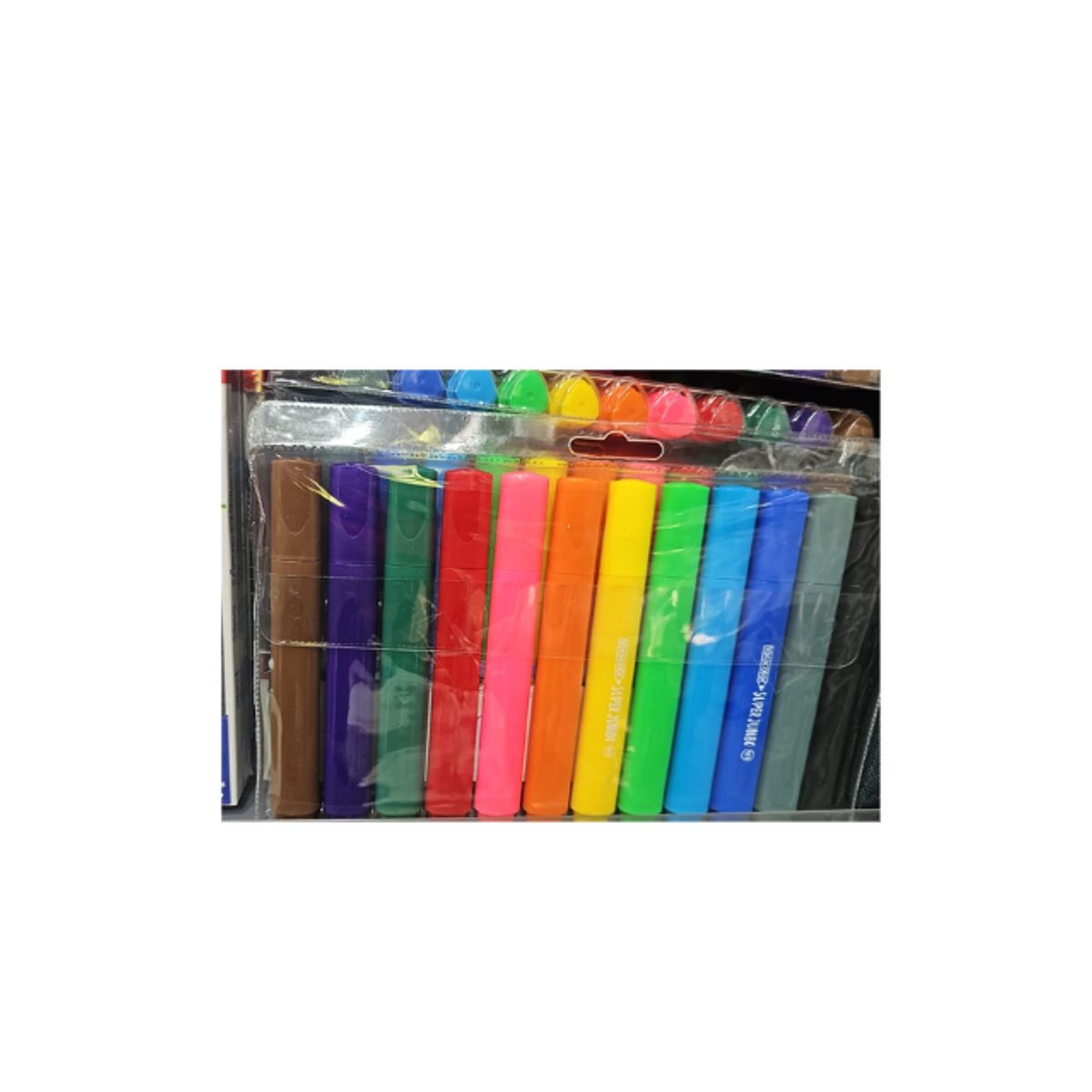 GENERICO - Pack 6 Plumones Super Jumbo Forma Triangular set 12 und