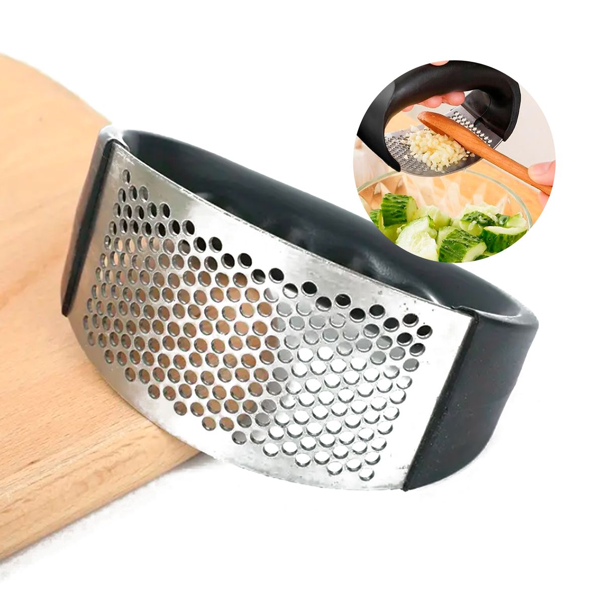 GENERICO - Prensa Ajos Picador Cocina Machacador Ralladores Acero