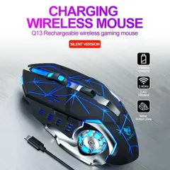 GENERICO - Mouse Inalámbrico Recargable Gamer T-Wolf Q13 Negro