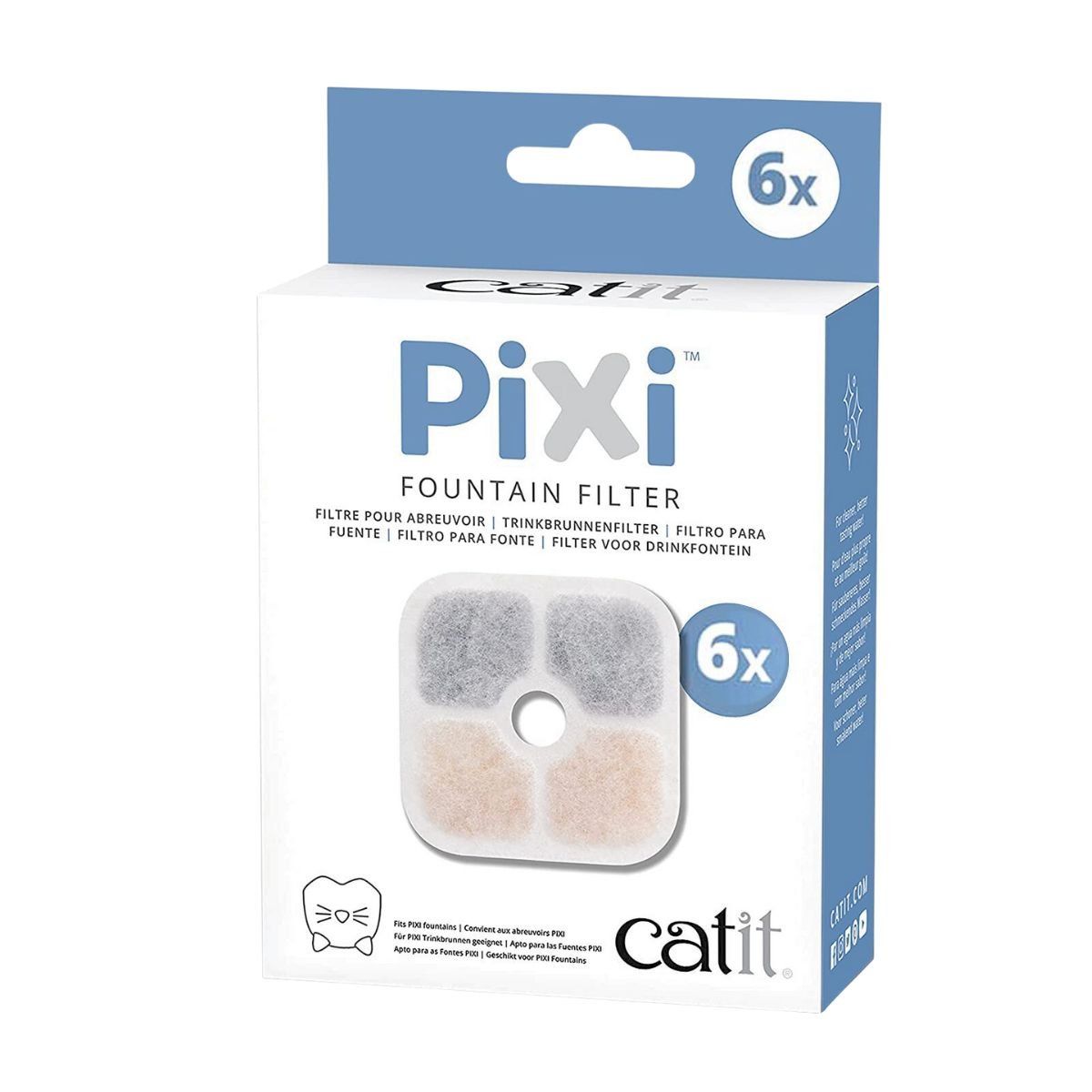 PIXI - Filtros Catit Pixi Triple Acción Pack 6 und Gato Fuente Pixi