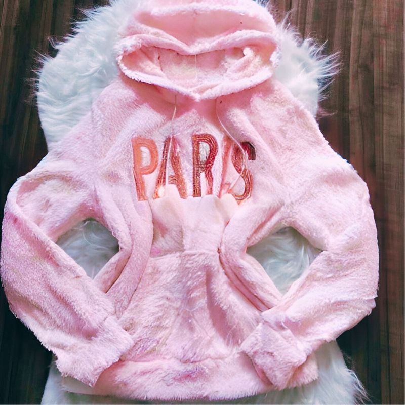 MPROPIA - Polerón Peludo Mujer Corderito Invierno Diseño Paris 1751