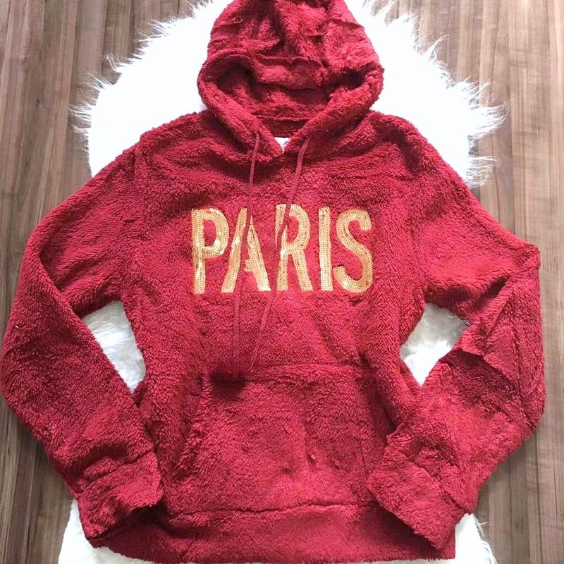 MPROPIA - Polerón Peludo Mujer Corderito Invierno Diseño Paris 1751