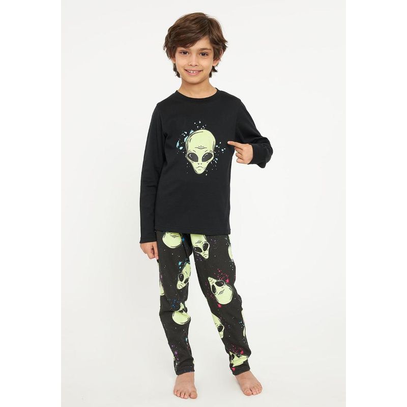 KAYSER - Pijama Niño  Algodón 641806M Kayser - Negro