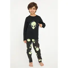 KAYSER - Pijama Niño Algodón 641806M - Negro