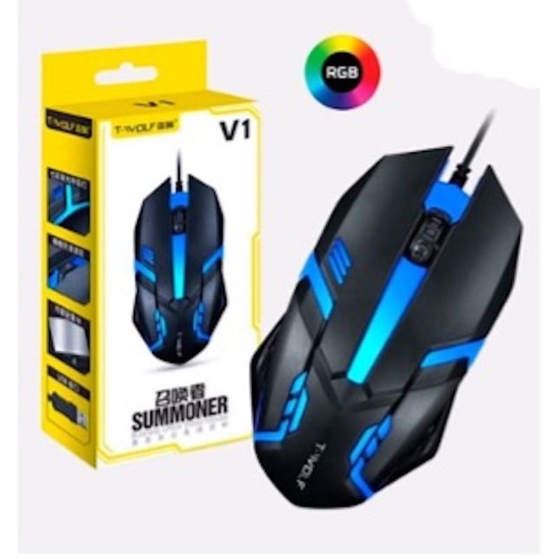 GENERICO - Mouse Gamer Con Cable T-Wolf V1