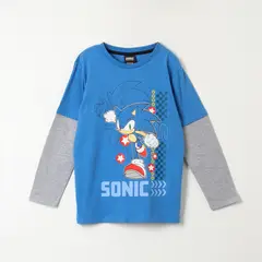 SONIC - Polera Manga Larga Niño Runner Azul