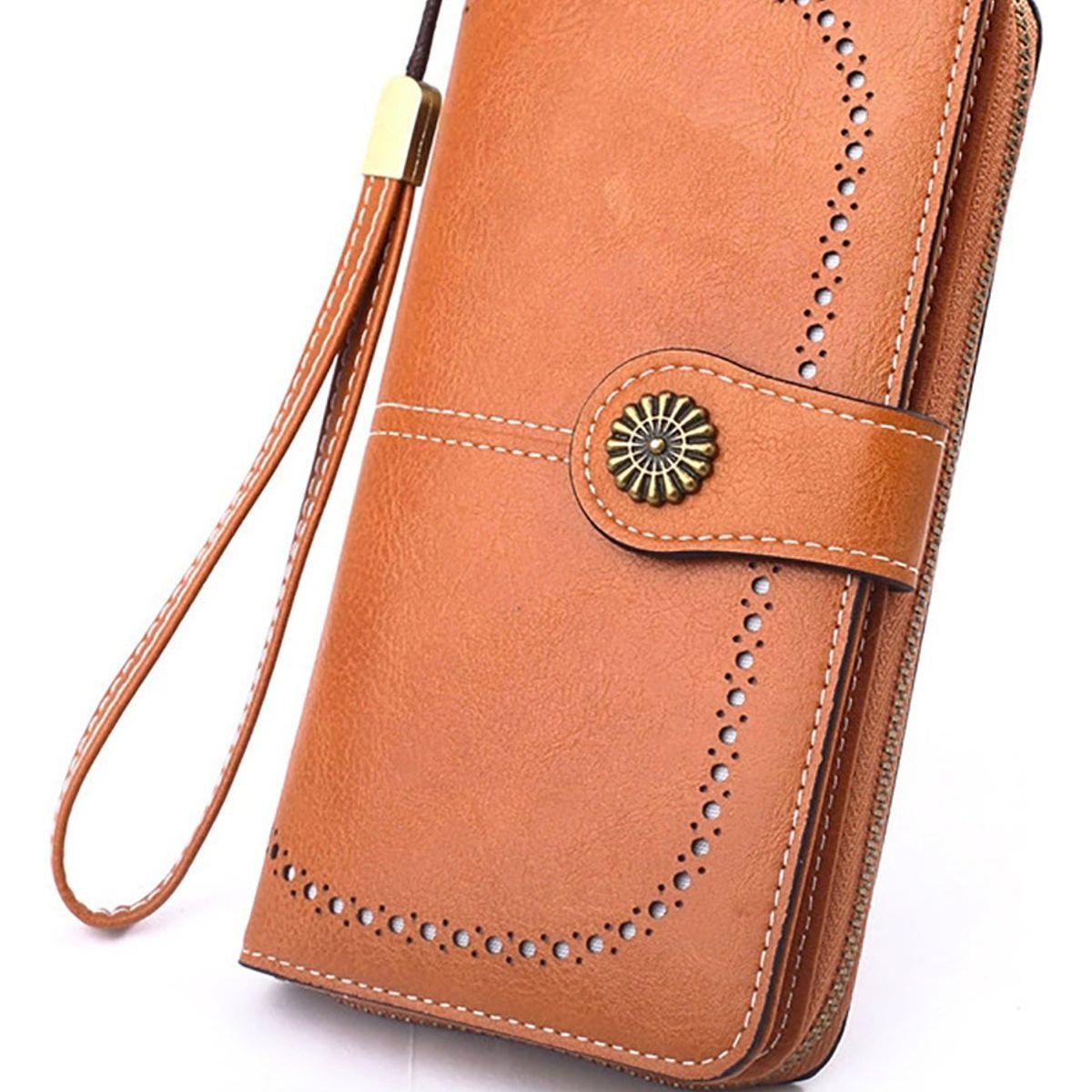 GENERICO - Cartera Para Mujer Gran Capacidad Clip Monedero