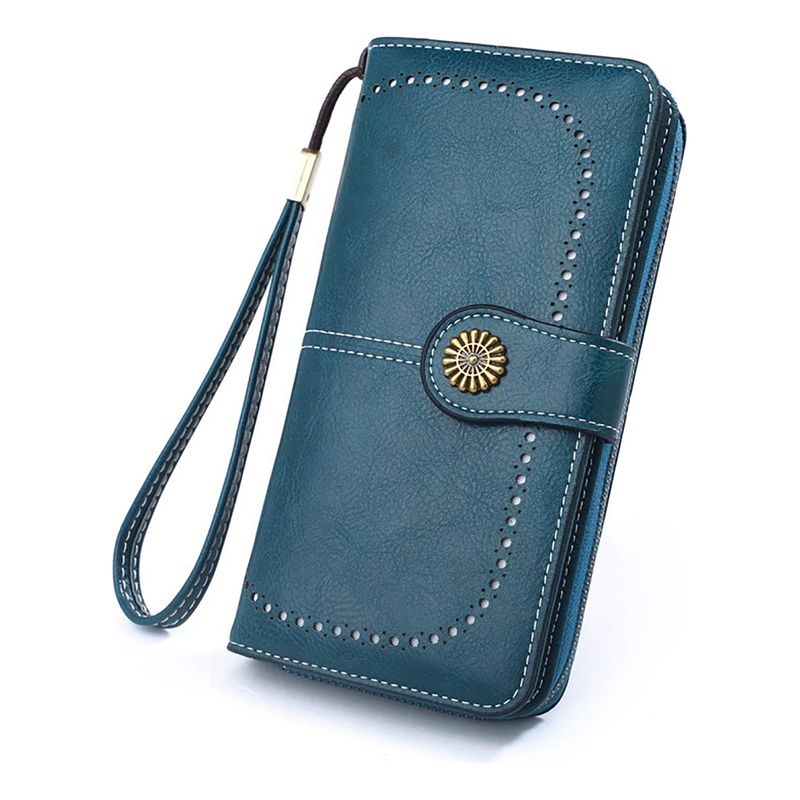 GENERICO - Cartera Para Mujer Gran Capacidad Clip Monedero