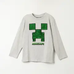 MINECRAFT - Polera Manga Larga con Lentejuelas Reversibles - Niños 4-12 Años