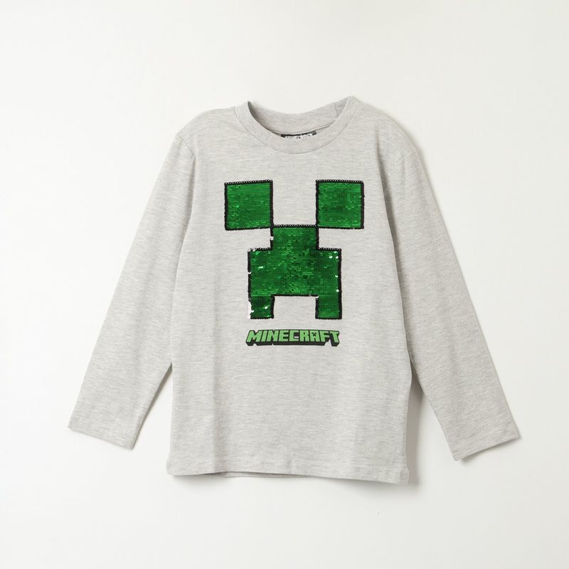MINECRAFT - Polera Manga Larga Minecraft con Lentejuelas Reversibles - Niños 4-12 Años