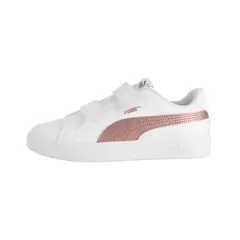 PUMA - Zapatilla Rickie V Niña Blancas/Rosadas