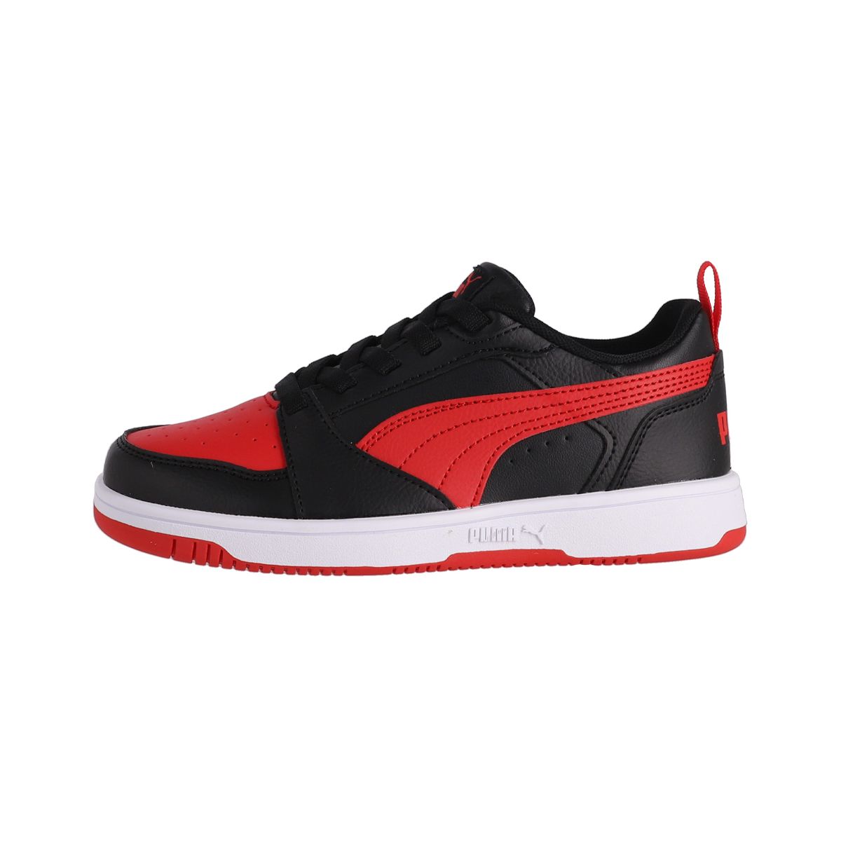 PUMA - Zapatilla Puma Rebound V6 Low Niño Negras/Rojas/Blancas