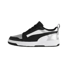 PUMA - Zapatilla Rebound v6 Low Mujer Negras/Plateadas/Blancas