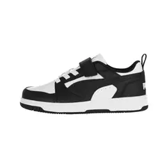 PUMA - Zapatilla Rebound v6 Niños Negras/Blanca