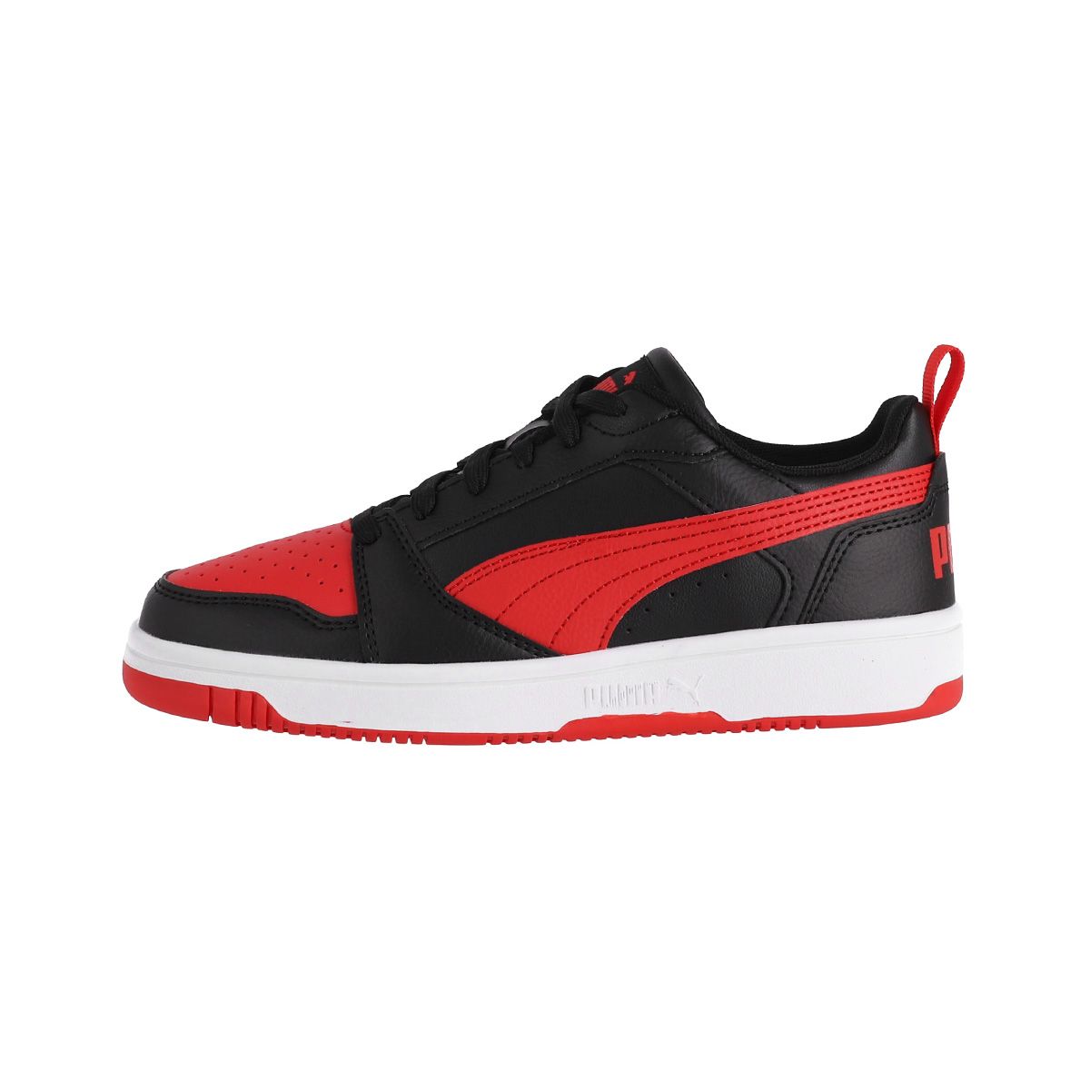 PUMA - Zapatilla Puma Rebound V6 Mid Joven Negras/Blancas